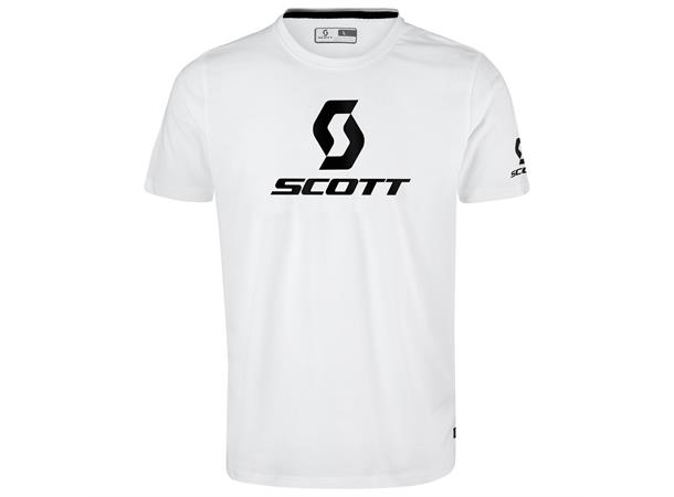 SCOTT Tee M`s 10 Icon s/sl Hvit XL T-shirt med Scott logo